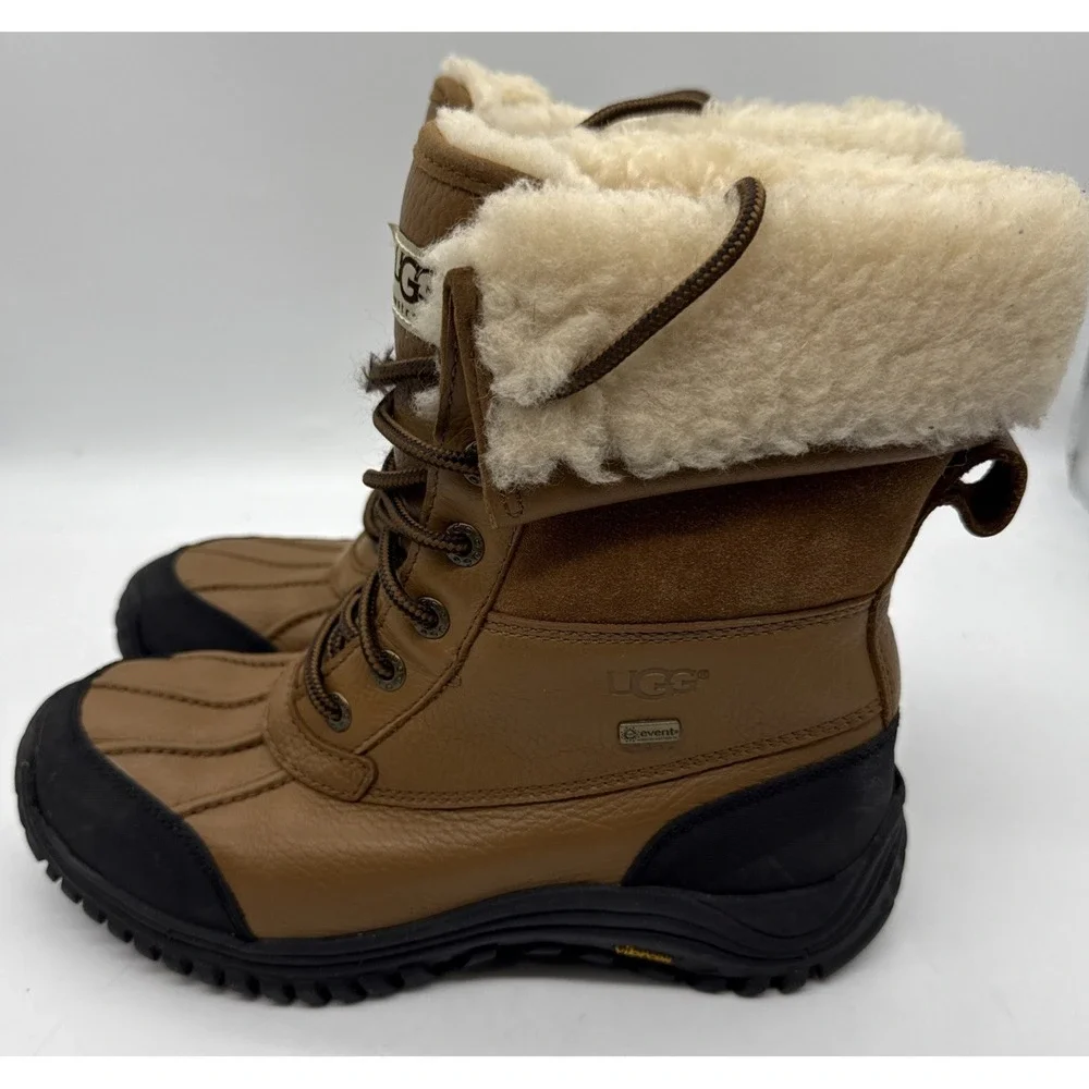 UGG Adirondack II Waterproof Leather Fur Snow Boots Size US 7 Women